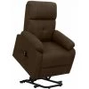TRUE DEAL Fauteuil Inclinable Marron Foncé Tissu -Pas Cher Fauteuil Magasin 57831375 1