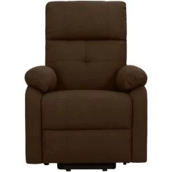 TRUE DEAL Fauteuil Inclinable Marron Foncé Tissu -Pas Cher Fauteuil Magasin 57831375 3