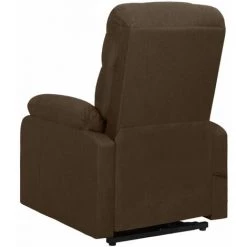 TRUE DEAL Fauteuil Inclinable Marron Foncé Tissu -Pas Cher Fauteuil Magasin 57831375 4