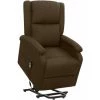 TRUE DEAL Fauteuil Inclinable Marron Foncé Tissu -Pas Cher Fauteuil Magasin 57831388 1
