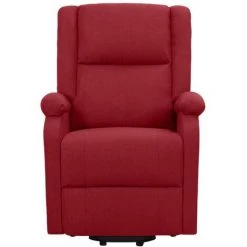 TRUE DEAL Fauteuil De Massage Inclinable Rouge Bordeaux Tissu 9 TRUE DEAL Fauteuil De Massage Inclinable Rouge Bordeaux Tissu -Pas Cher Fauteuil Magasin 57831406 3