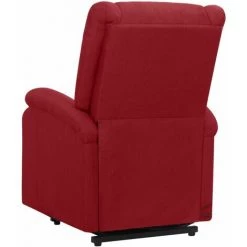 TRUE DEAL Fauteuil De Massage Inclinable Rouge Bordeaux Tissu 10 TRUE DEAL Fauteuil De Massage Inclinable Rouge Bordeaux Tissu -Pas Cher Fauteuil Magasin 57831406 4
