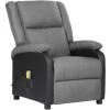 TRUE DEAL Fauteuil De Massage Inclinable Gris Clair Similicuir Et Tissu 2 TRUE DEAL Fauteuil De Massage Inclinable Gris Clair Similicuir Et Tissu -Pas Cher Fauteuil Magasin 57831561 1