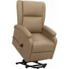 TRUE DEAL Fauteuil Inclinable Cappuccino Similicuir -Pas Cher Fauteuil Magasin 57831574 1