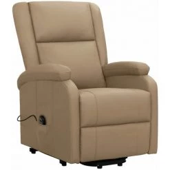 TRUE DEAL Fauteuil Inclinable Cappuccino Similicuir 8 TRUE DEAL Fauteuil Inclinable Cappuccino Similicuir -Pas Cher Fauteuil Magasin 57831574 2