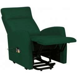 TRUE DEAL Fauteuil De Massage Inclinable Vert Foncé Tissu -Pas Cher Fauteuil Magasin 57831584 5