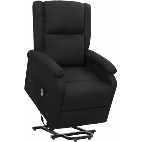 TRUE DEAL Fauteuil Inclinable Noir Tissu 3 TRUE DEAL Fauteuil Inclinable Noir Tissu