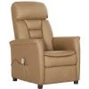 TRUE DEAL Fauteuil De Massage Inclinable Cappuccino Similicuir -Pas Cher Fauteuil Magasin 57831912 1