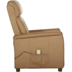 TRUE DEAL Fauteuil De Massage Inclinable Cappuccino Similicuir 9 TRUE DEAL Fauteuil De Massage Inclinable Cappuccino Similicuir -Pas Cher Fauteuil Magasin 57831912 3