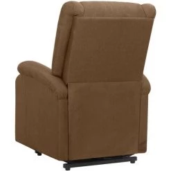 TRUE DEAL Fauteuil De Massage Inclinable Marron Tissu -Pas Cher Fauteuil Magasin 57832212 4