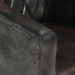 TRUE DEAL Fauteuil Gris Cuir Véritable -Pas Cher Fauteuil Magasin 57832868 5