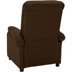 TRUE DEAL Fauteuil Inclinable Marron Foncé Tissu -Pas Cher Fauteuil Magasin 57832933 5