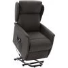 TRUE DEAL Fauteuil Inclinable Gris Foncé Tissu -Pas Cher Fauteuil Magasin 57833397 1