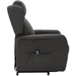TRUE DEAL Fauteuil Inclinable Gris Foncé Tissu 10 TRUE DEAL Fauteuil Inclinable Gris Foncé Tissu -Pas Cher Fauteuil Magasin 57833397 4