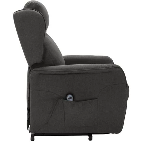 TRUE DEAL Fauteuil Inclinable Gris Foncé Tissu 6 TRUE DEAL Fauteuil Inclinable Gris Foncé Tissu – Image 4