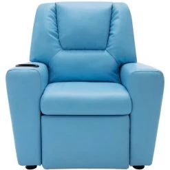TRUE DEAL Fauteuil Inclinable Pour Enfants Similicuir Bleu -Pas Cher Fauteuil Magasin 57833430 3