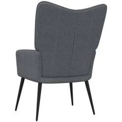 TRUE DEAL Chaise De Relaxation Gris Foncé Tissu -Pas Cher Fauteuil Magasin 57833954 4