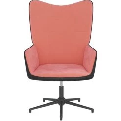 TRUE DEAL Chaise De Relaxation Rose Velours Et PVC 10 TRUE DEAL Chaise De Relaxation Rose Velours Et PVC -Pas Cher Fauteuil Magasin 57834106 4