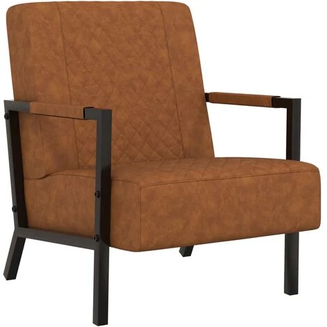 TRUE DEAL Fauteuil Marron Mat Similicuir 3 TRUE DEAL Fauteuil Marron Mat Similicuir