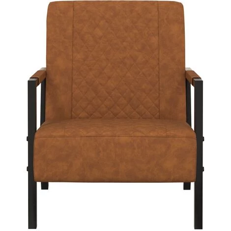 TRUE DEAL Fauteuil Marron Mat Similicuir 4 TRUE DEAL Fauteuil Marron Mat Similicuir – Image 2