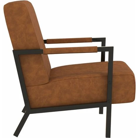 TRUE DEAL Fauteuil Marron Mat Similicuir 5 TRUE DEAL Fauteuil Marron Mat Similicuir – Image 3