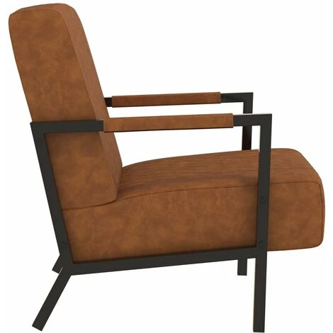TRUE DEAL Fauteuil Marron Mat Similicuir 6 TRUE DEAL Fauteuil Marron Mat Similicuir – Image 4