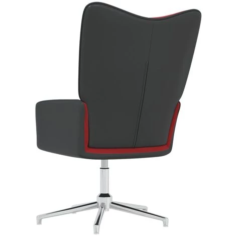 TRUE DEAL Chaise De Relaxation Rouge Bordeaux Velours Et PVC 6 TRUE DEAL Chaise De Relaxation Rouge Bordeaux Velours Et PVC – Image 4