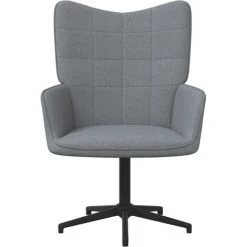 TRUE DEAL Chaise De Relaxation Gris Clair Tissu -Pas Cher Fauteuil Magasin 57834534 2