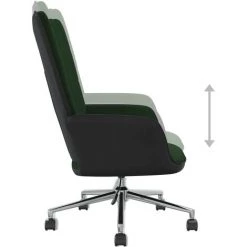 TRUE DEAL Chaise De Relaxation Vert Foncé Velours Et PVC 11 TRUE DEAL Chaise De Relaxation Vert Foncé Velours Et PVC -Pas Cher Fauteuil Magasin 57834777 5