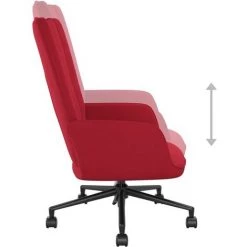 TRUE DEAL Chaise De Relaxation Rouge Bordeaux Velours -Pas Cher Fauteuil Magasin 57834823 5