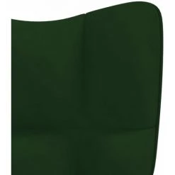 TRUE DEAL Chaise De Relaxation Vert Foncé Velours -Pas Cher Fauteuil Magasin 57834950 5