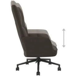 TRUE DEAL Chaise De Relaxation Gris Foncé Velours -Pas Cher Fauteuil Magasin 57835243 5