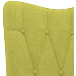 TRUE DEAL Chaise De Relaxation Vert Tissu -Pas Cher Fauteuil Magasin 57835277 5