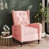 TRUE DEAL Fauteuil Inclinable Rose Velours
