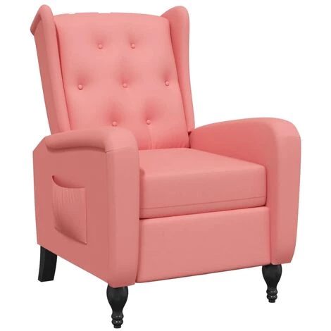 TRUE DEAL Fauteuil Inclinable Rose Velours 4 TRUE DEAL Fauteuil Inclinable Rose Velours – Image 2