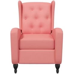TRUE DEAL Fauteuil Inclinable Rose Velours 9 TRUE DEAL Fauteuil Inclinable Rose Velours -Pas Cher Fauteuil Magasin 57835302 3