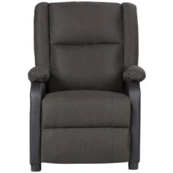 TRUE DEAL Fauteuil Inclinable TV Gris Foncé Similicuir Et Tissu -Pas Cher Fauteuil Magasin 57835339 2