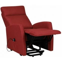 TRUE DEAL Fauteuil Inclinable Rouge Bordeaux Tissu -Pas Cher Fauteuil Magasin 57835363 5