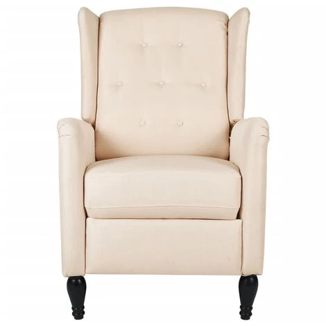 TRUE DEAL Fauteuil Inclinable Crème Tissu 4 TRUE DEAL Fauteuil Inclinable Crème Tissu – Image 2