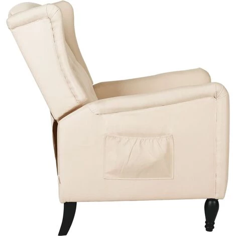 TRUE DEAL Fauteuil Inclinable Crème Tissu 5 TRUE DEAL Fauteuil Inclinable Crème Tissu – Image 3