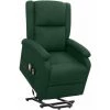 TRUE DEAL Fauteuil De Massage Inclinable Vert Foncé Tissu -Pas Cher Fauteuil Magasin 57835408 1