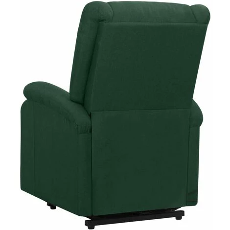 TRUE DEAL Fauteuil De Massage Inclinable Vert Foncé Tissu 6 TRUE DEAL Fauteuil De Massage Inclinable Vert Foncé Tissu – Image 4
