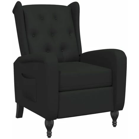 TRUE DEAL Fauteuil Inclinable Noir Velours 4 TRUE DEAL Fauteuil Inclinable Noir Velours – Image 2