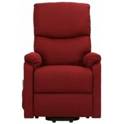 TRUE DEAL Fauteuil De Massage Inclinable Rouge Bordeaux Tissu -Pas Cher Fauteuil Magasin 57835716 3