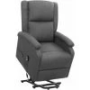 TRUE DEAL Fauteuil Inclinable Gris Foncé Tissu