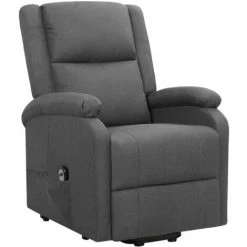TRUE DEAL Fauteuil Inclinable Gris Foncé Tissu 8 TRUE DEAL Fauteuil Inclinable Gris Foncé Tissu -Pas Cher Fauteuil Magasin 57835722 2