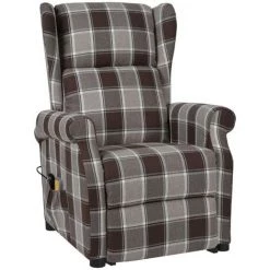 TRUE DEAL Fauteuil De Massage Inclinable Marron Tissu -Pas Cher Fauteuil Magasin 57835735 2