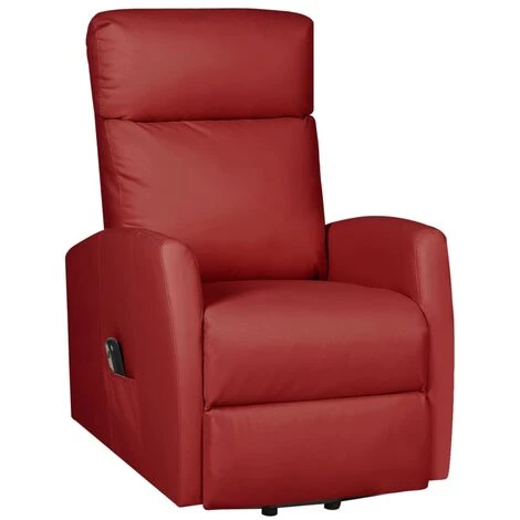 TRUE DEAL Fauteuil Inclinable Rouge Bordeaux Similicuir 4 TRUE DEAL Fauteuil Inclinable Rouge Bordeaux Similicuir – Image 2
