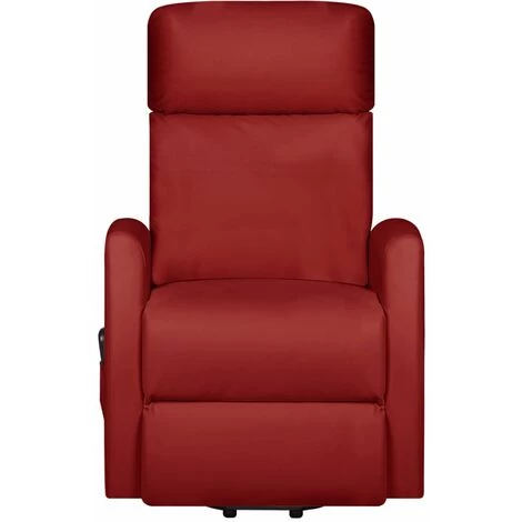 TRUE DEAL Fauteuil Inclinable Rouge Bordeaux Similicuir 5 TRUE DEAL Fauteuil Inclinable Rouge Bordeaux Similicuir – Image 3