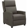 TRUE DEAL Fauteuil Inclinable Gris Similicuir 1 TRUE DEAL Fauteuil Inclinable Gris Similicuir -Pas Cher Fauteuil Magasin 57835955 1